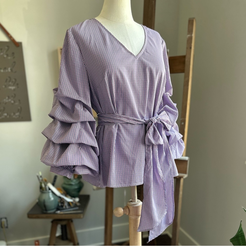Anthropologie | Sunday in Brooklyn Avelina Ruffled Gingham Blouse